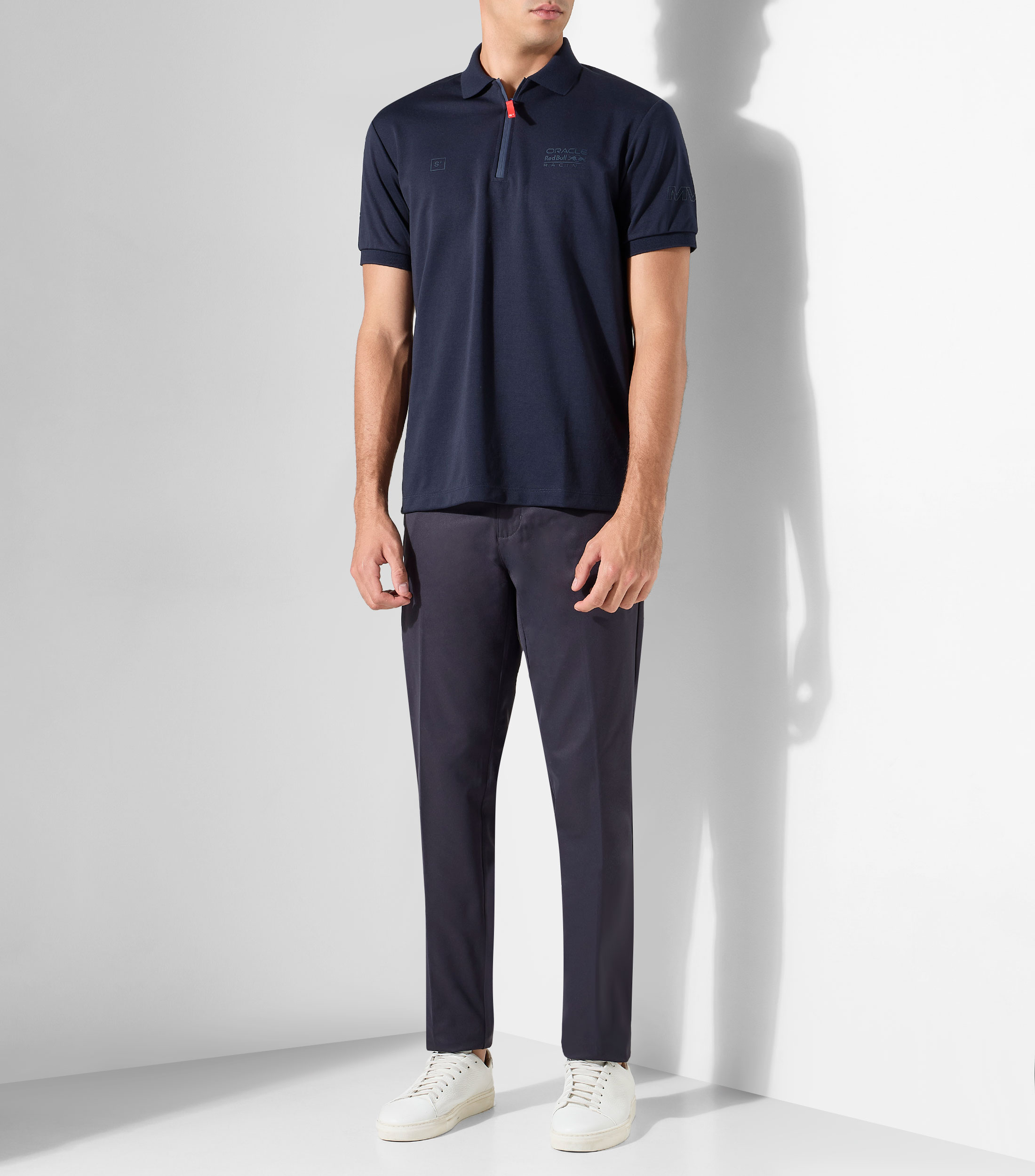 Playera tipo polo con manga corta estampada Hombre